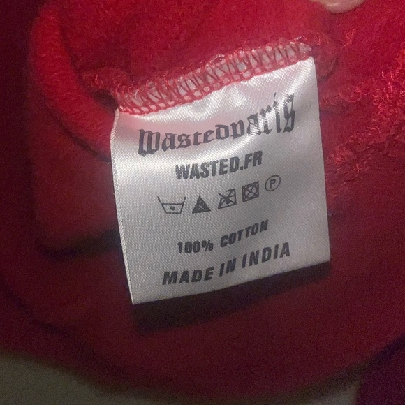 Wasted Paris Red Hoodie Size Medium - Picture 9 of 9